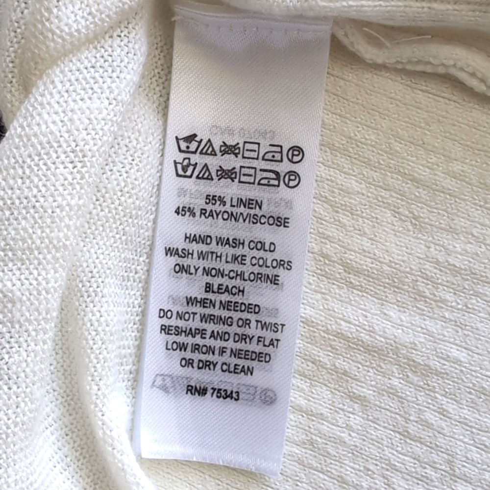 Cynthia Rowley Linen Blend Striped Hooded Cardigan Women's Size XL - Picture 7 of 7